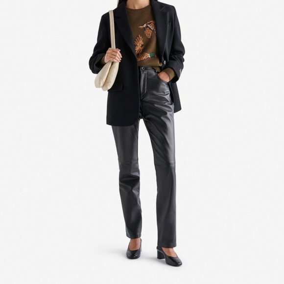 Women’s High Waist Leather Pants sz XS-S -  Classic Black - Picture 16 of 16